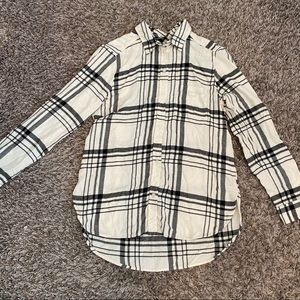 Black and white American eagle flannel